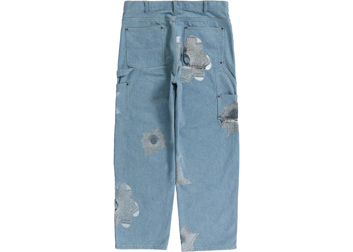 Мужские джинсы с двойным коленом Lowman Double Knee Painter Pant Supreme, Denim — фото 2