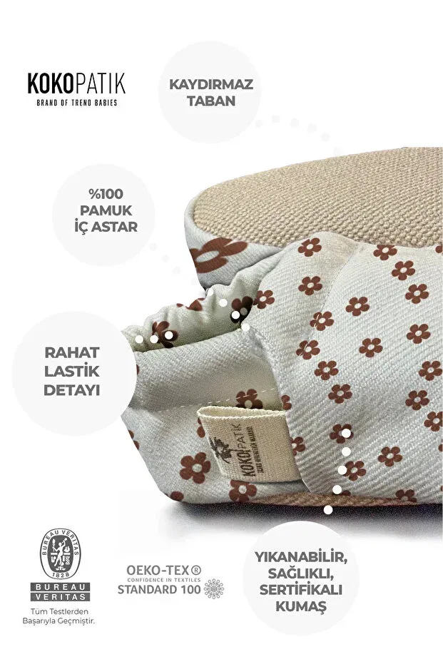Детские пинетки для новорожденных с принтом Daisy pattern booties Kokopatik, Multicolor — фото 2