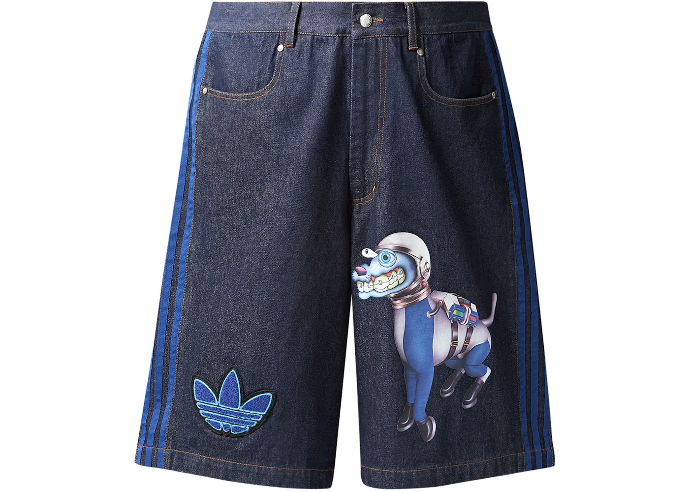 Мужские шорты с принтом Kerwin Frost Lakeith Space Dog Adidas, Blue