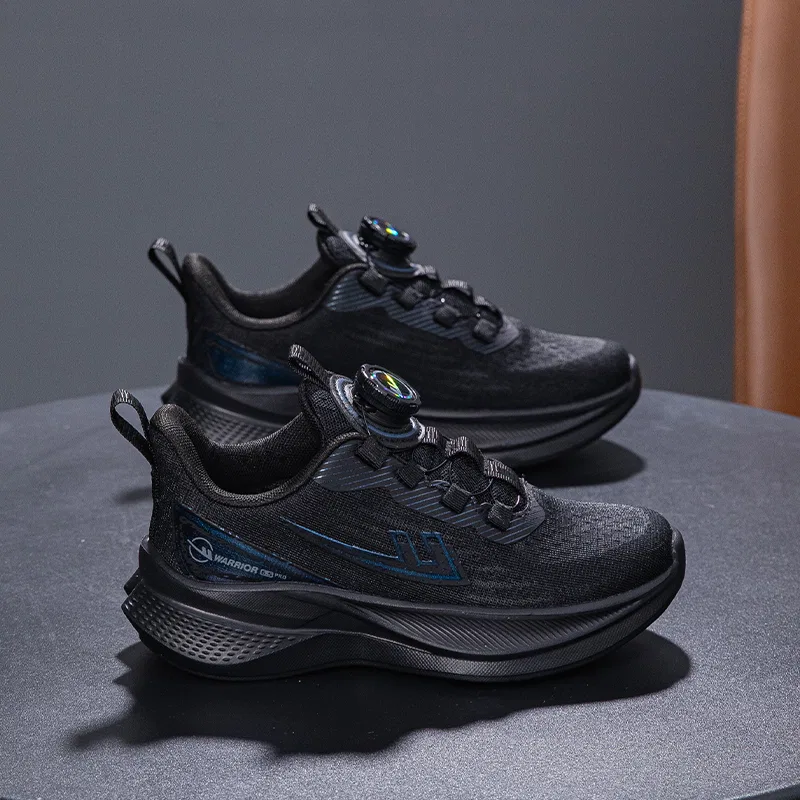 Детские кроссовки с синтетической кожей WARRIOR Black — фото 4