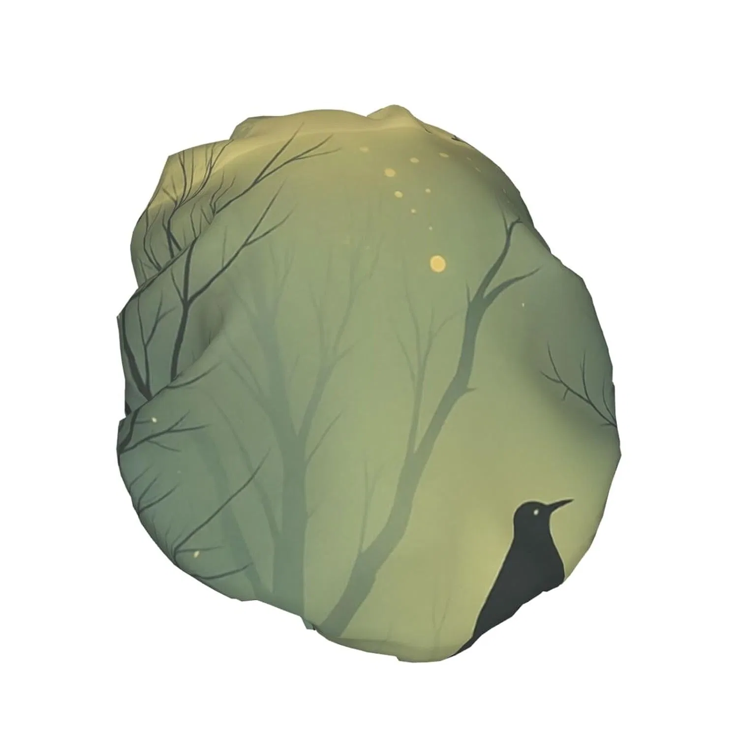 Водонепроницаемая шапочка для душа Mystic Moon Tree & Crow, двуслойная, многоразовая, ONE SIZE Smazdfxx — фото 2