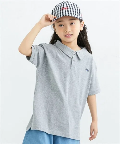Детский поло с коротким рукавом POLOCHAMPS QUNTSTYLE, Heather Grey