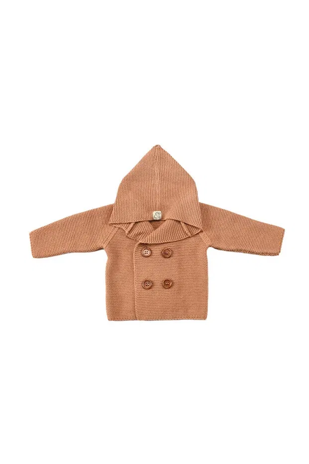 Детский кардиган с капюшоном Baboo, Brown
