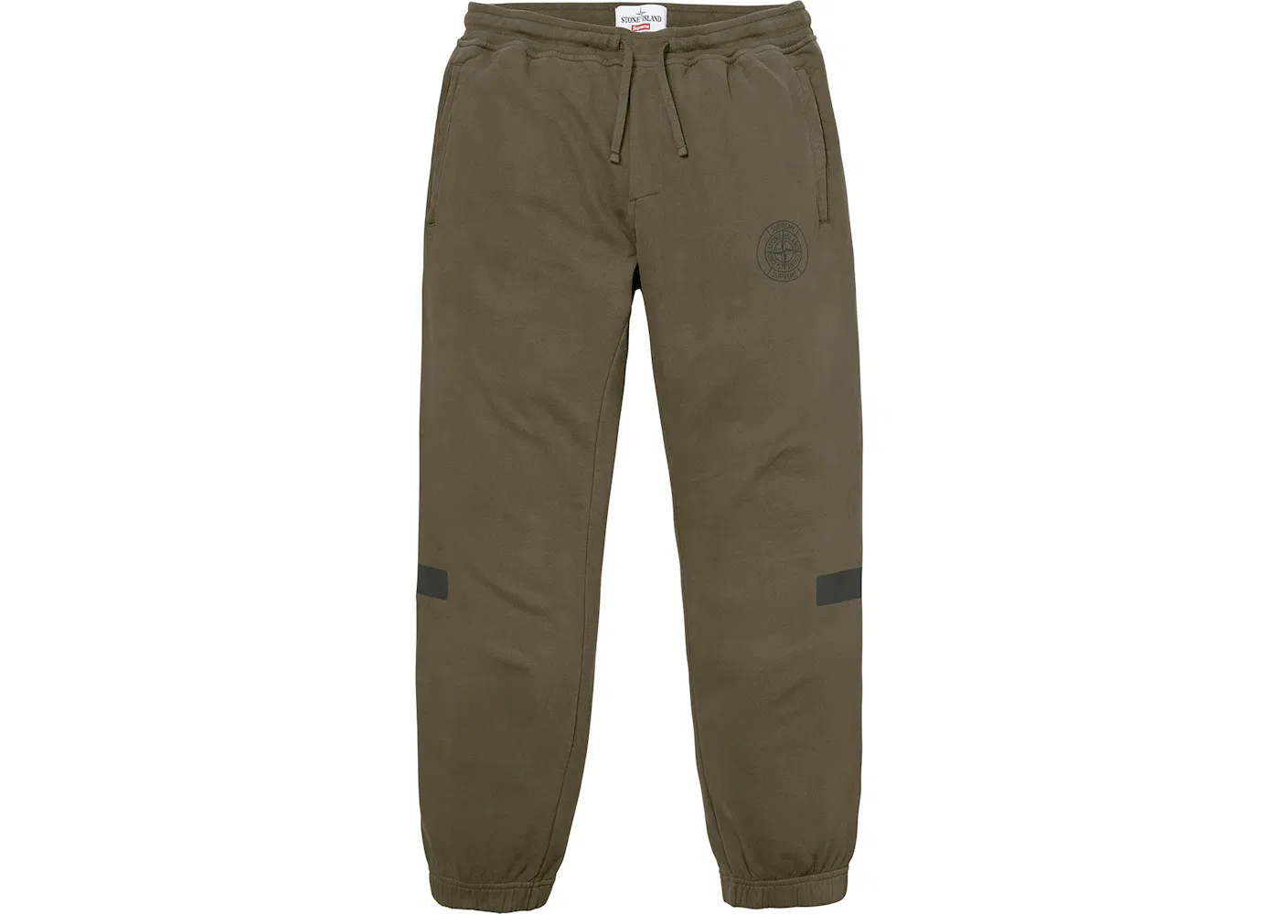 Мужские спортивные штаны с принтом Supreme Stone Island Sweatpant, Olive