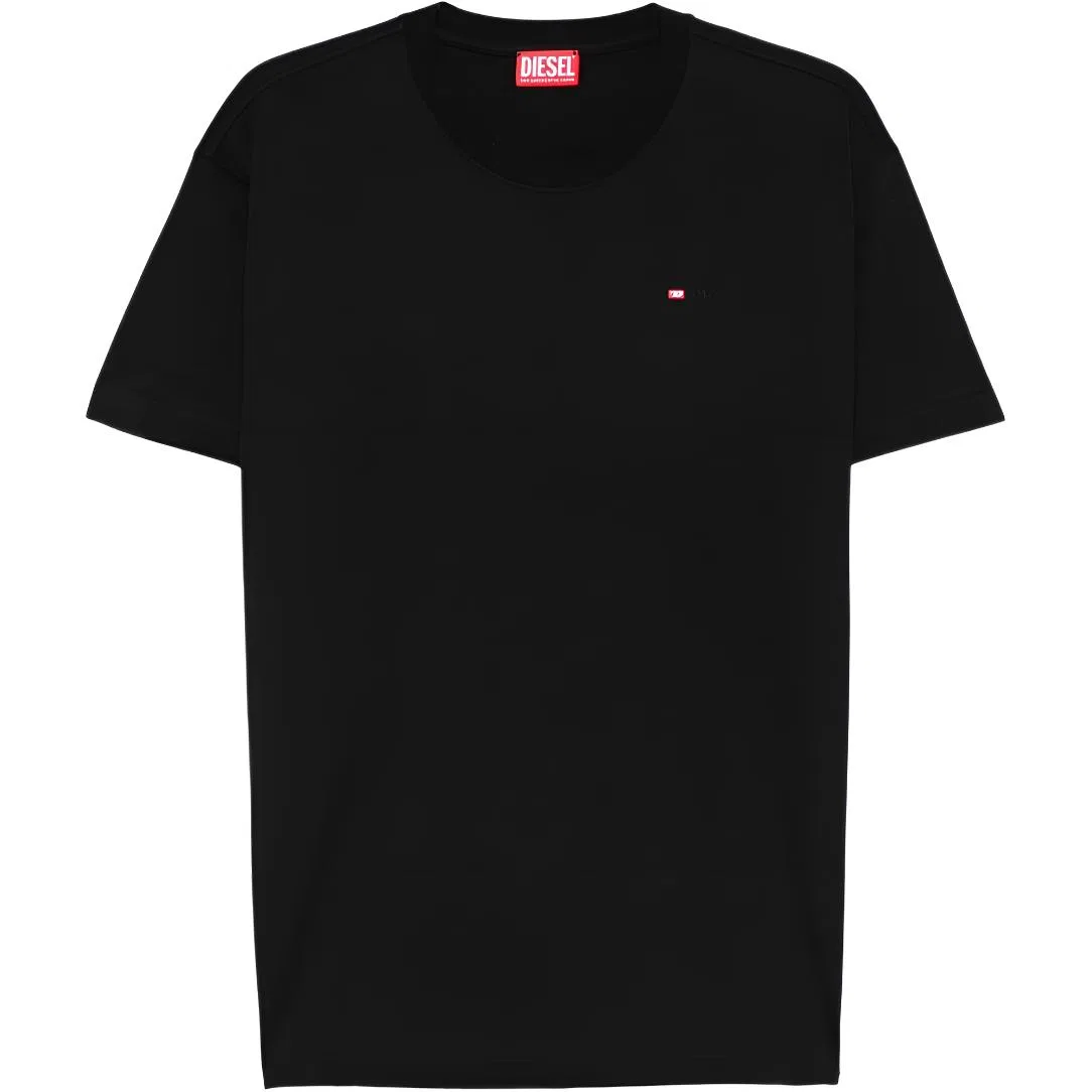 Мужская футболка с вышитым логотипом DIESEL, Black