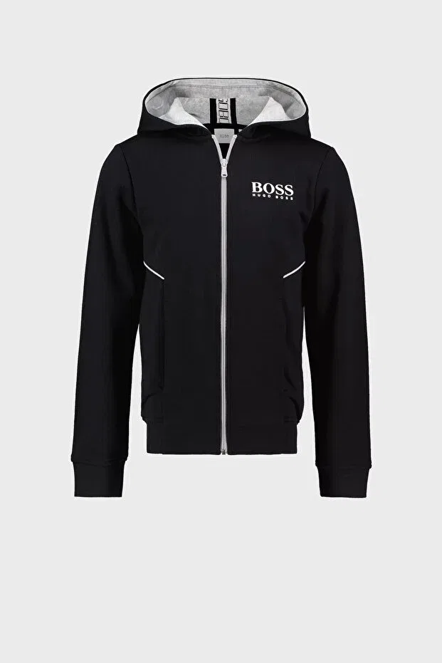 Детское худи для мальчиков с длинным рукавом Hugo Boss, Black