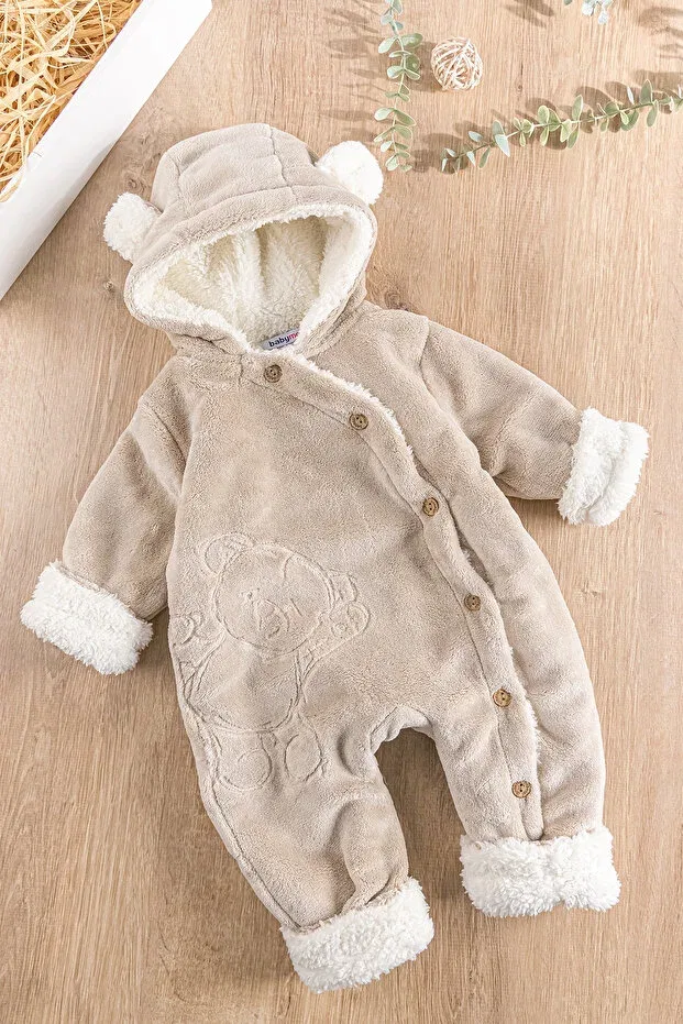Детский комбинезон с длинным рукавом Welsoft Plush Astronaut Babymod, Beige