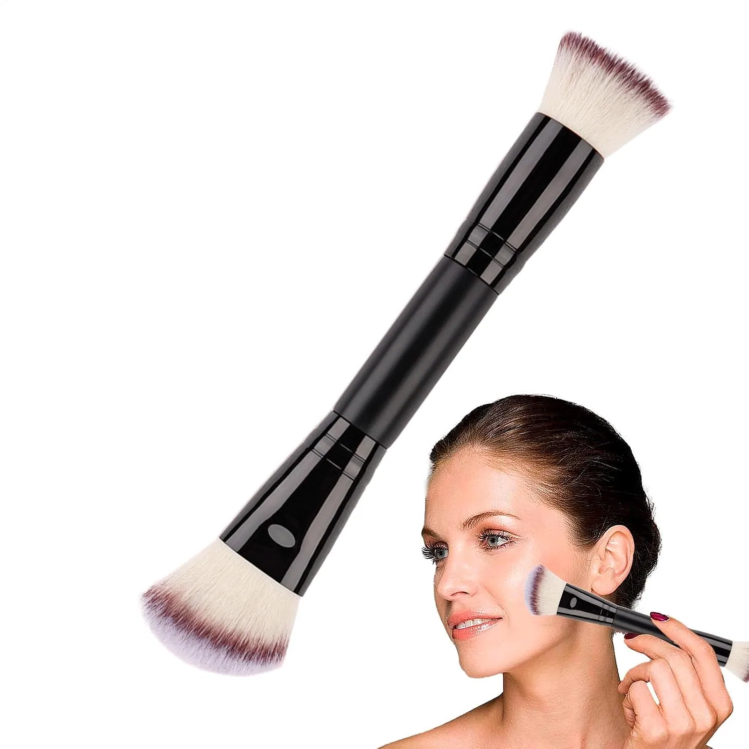 Кисть для макияжа Foundation Brush Shitafe, синтетическое волокно, алюминиевая трубка, 17.5 x 4 см, Black