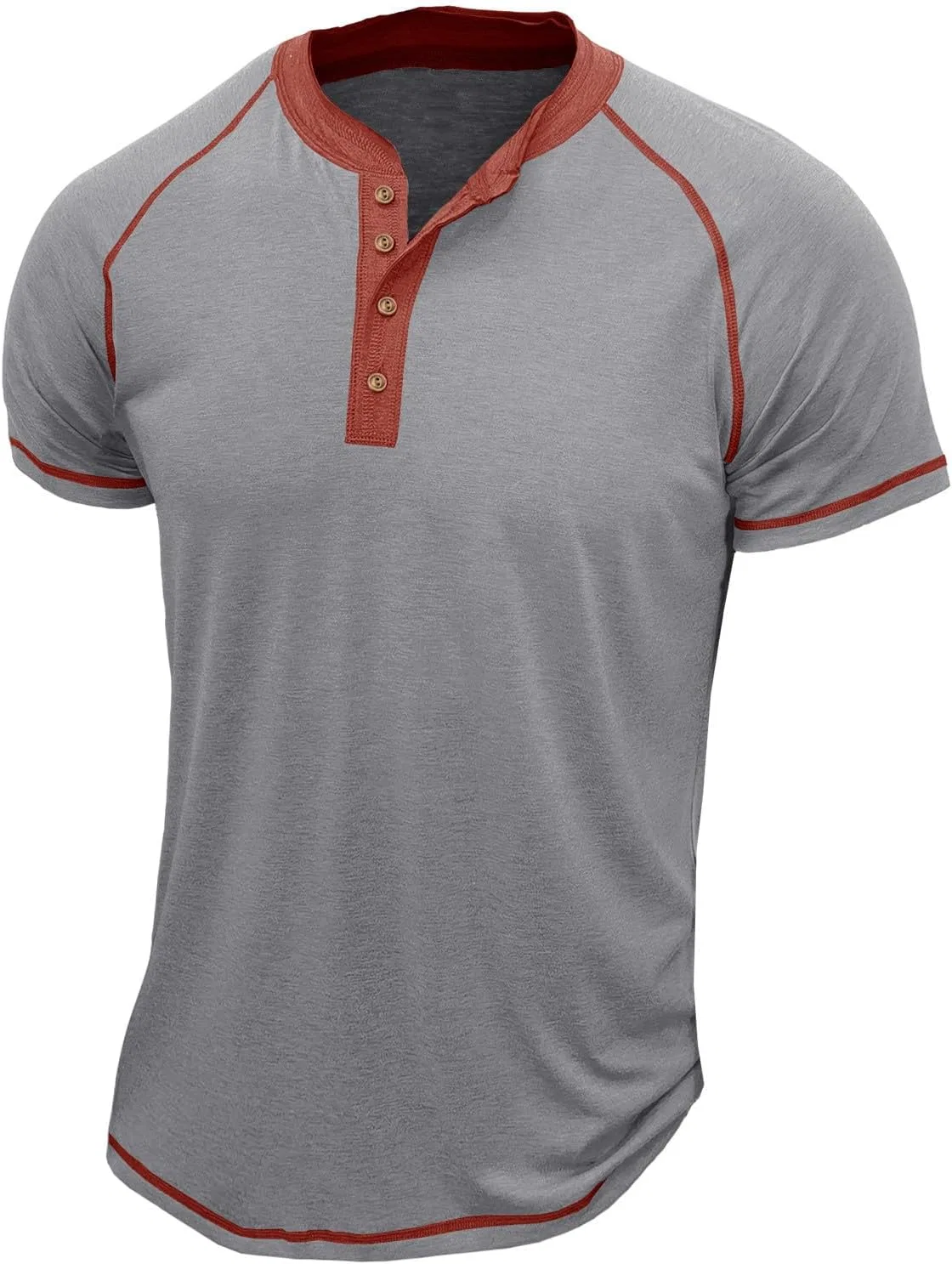 Мужская футболка с коротким рукавом регуляр-фит Henley — фото 2