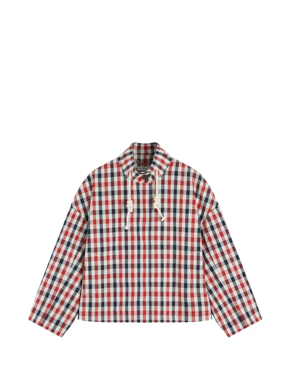 Жакет на кулиске в клетку гинем Tommy Hilfiger, белый