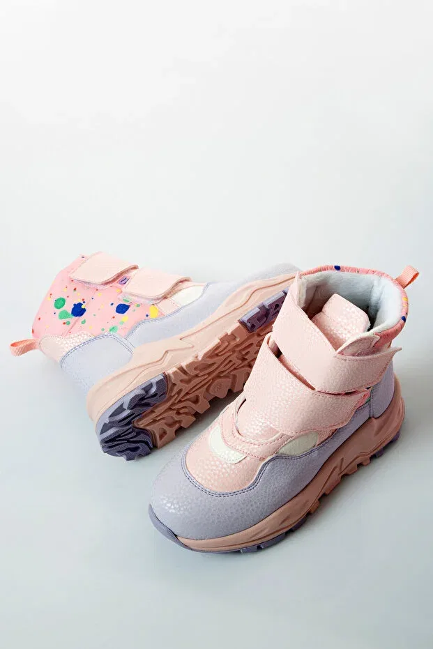 Детские ботинки для девочек с принтом 123c 210 Shoes Time, Pink — фото 3