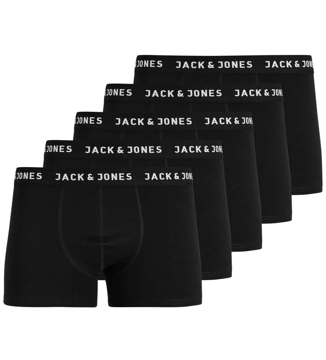 Трусы-боксеры комплект из 5 штук Jack & Jones Junior, черный