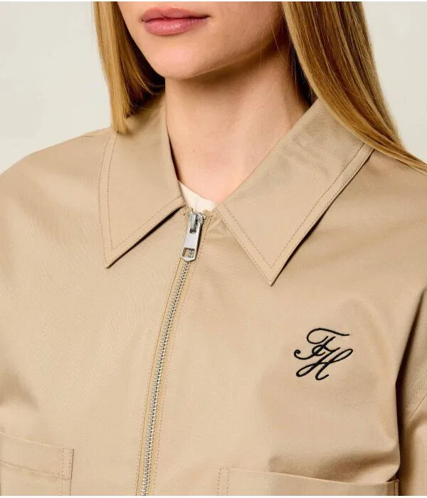 Женская куртка свободного кроя Tommy Hilfiger, бежевый — фото 4