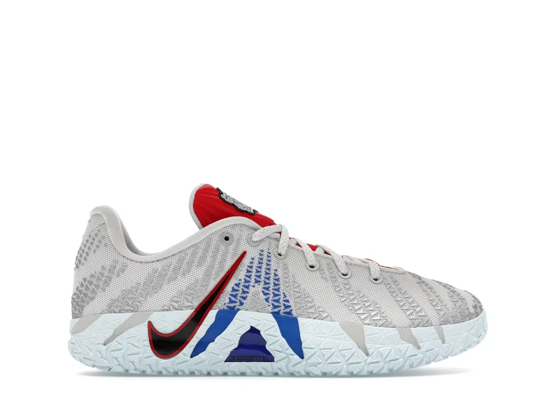 Детские кроссовки с космической тематикой Nike Ja 3 SE, Photon Dust/Black/University Red/Game Royal