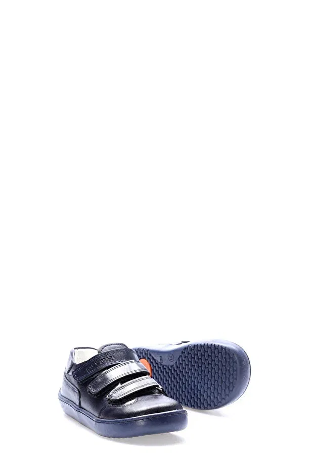 Детские туфли для девочек на плоском ходу из натуральной кожи Ayakkabıhane, Navy Blue
