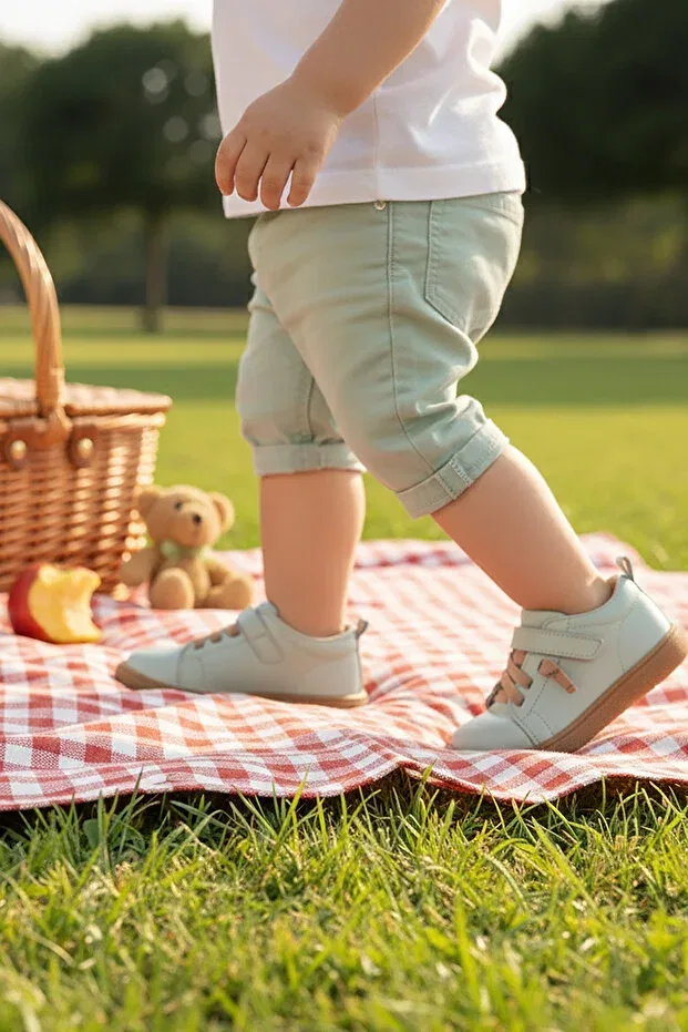 Детские кроссовки для мальчиков кожаные Kiko Kids, Water Green — фото 3