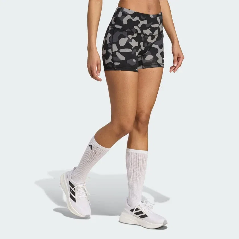 Женские спортивные шорты для волейбола с камуфляжным принтом adidas, Grey Three Team Dark Grey Black — фото 3