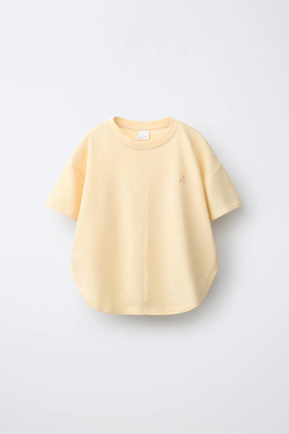 Комплект из простой футболки и широких брюк ZARA, Yellow — фото 2
