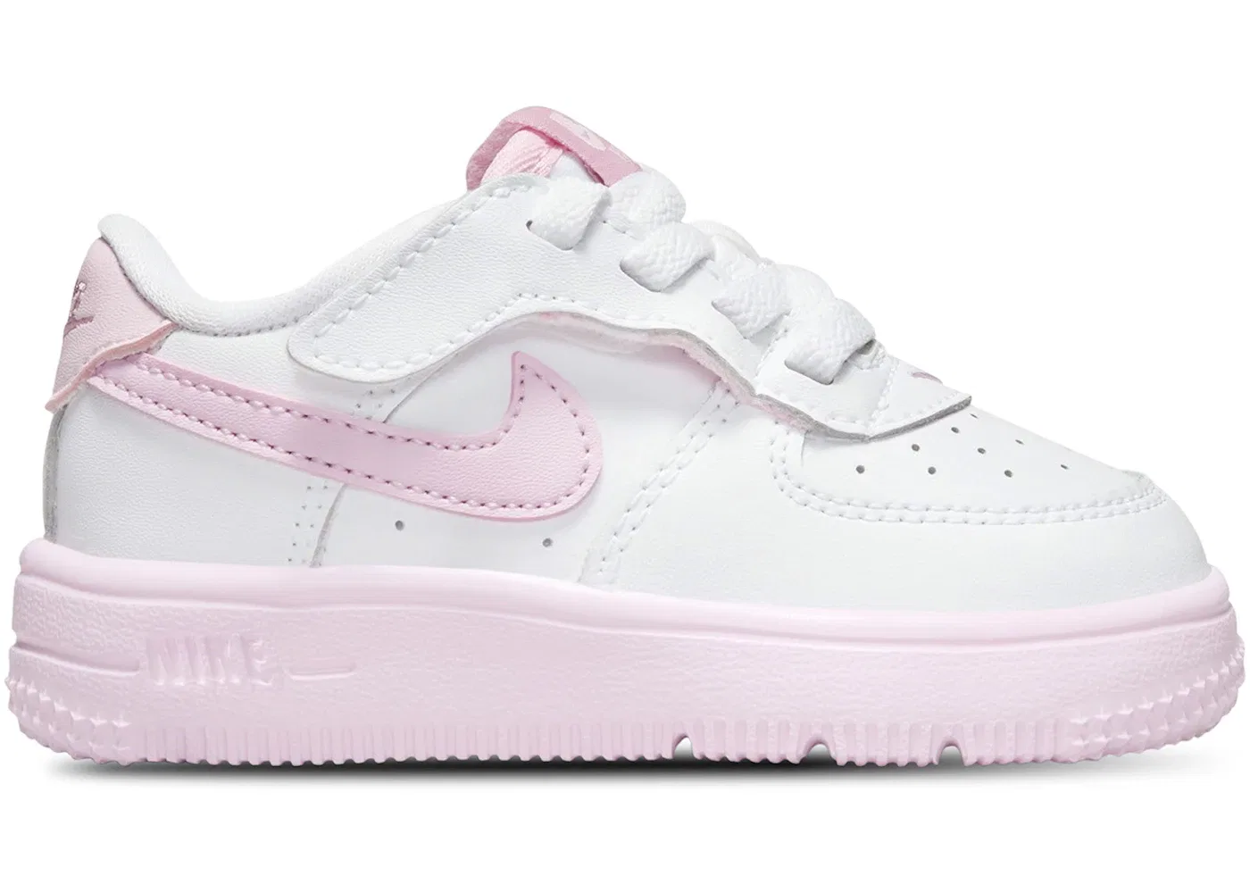 Детские кроссовки с застежкой Nike Force 1 Low EasyOn Nike, White/Elemental Pink/Medium Soft Pink/Pink Foam