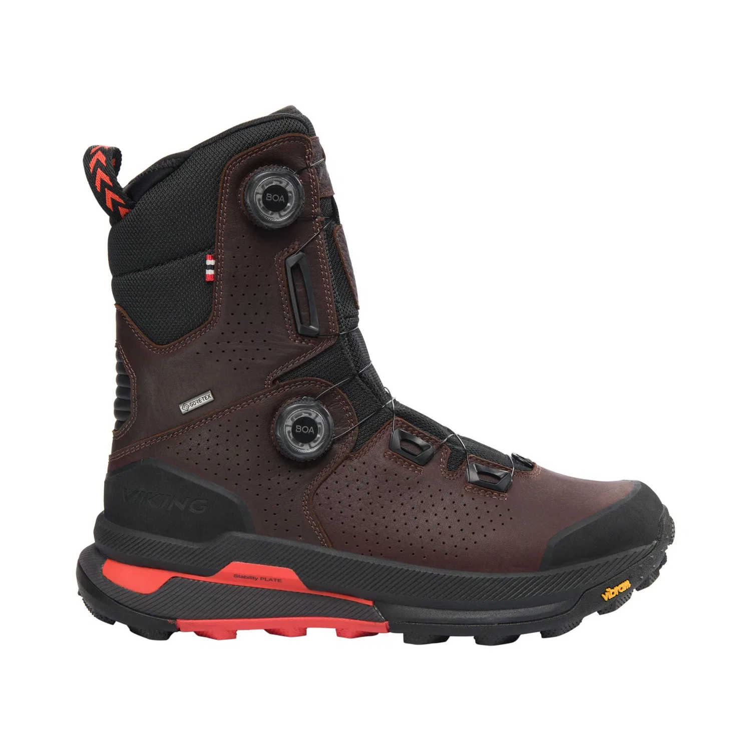 Детские ботинки для мальчиков с высоким берцем Villrein Pro High Gtx Boa Viking, Marrone Scuro Nero
