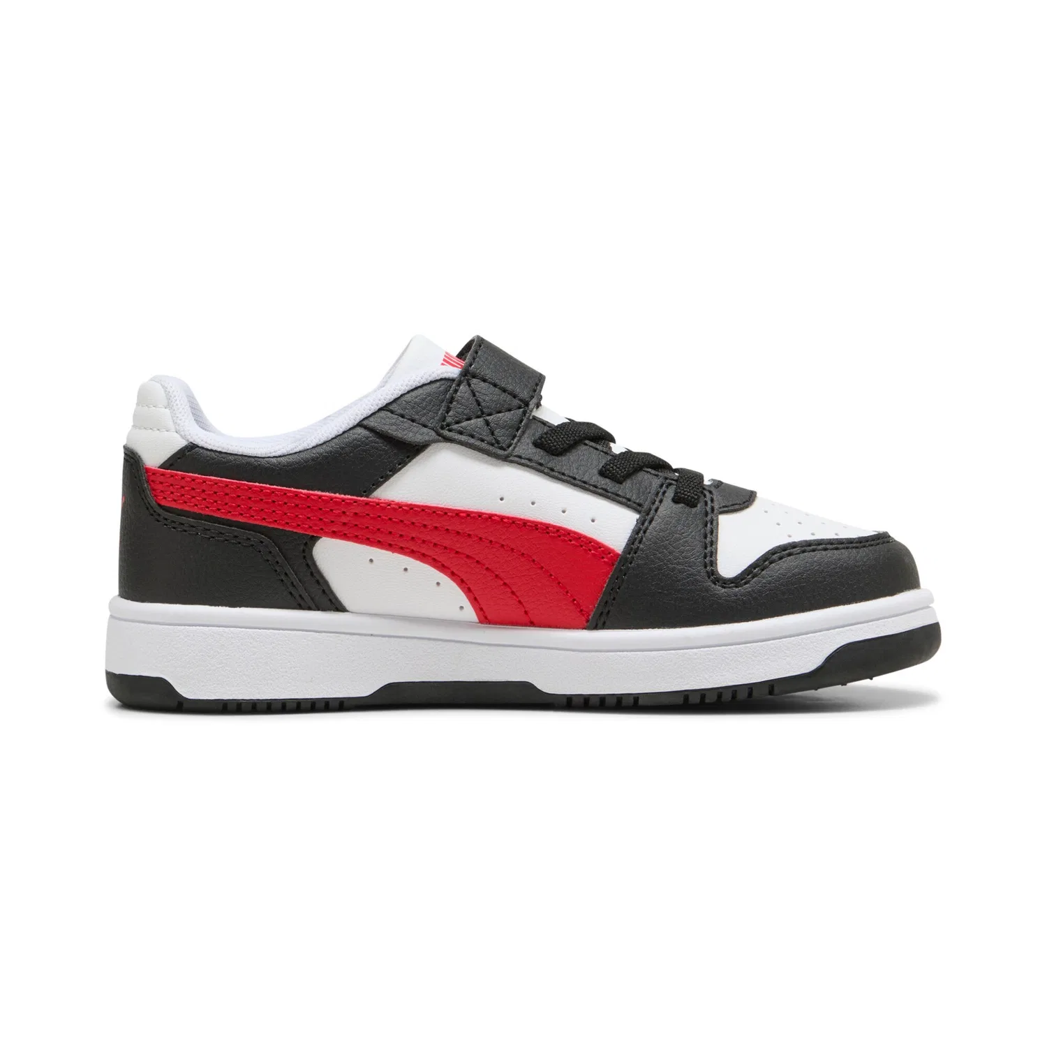 Детские кроссовки с липучками Rebound Slam Lo Ac PS PUMA, Black/Red/White — фото 3