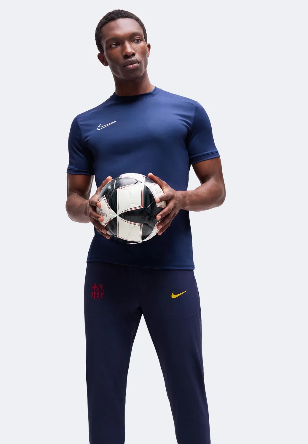 Fcb City Side Running - клубная одежда Nike Performance, Blackened Blue/Mineral Yellow — фото 4