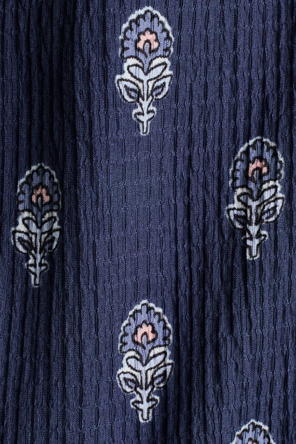 Комбинезон из фактурного трикотажа H&M, Marineblau/Geblümt — фото 2