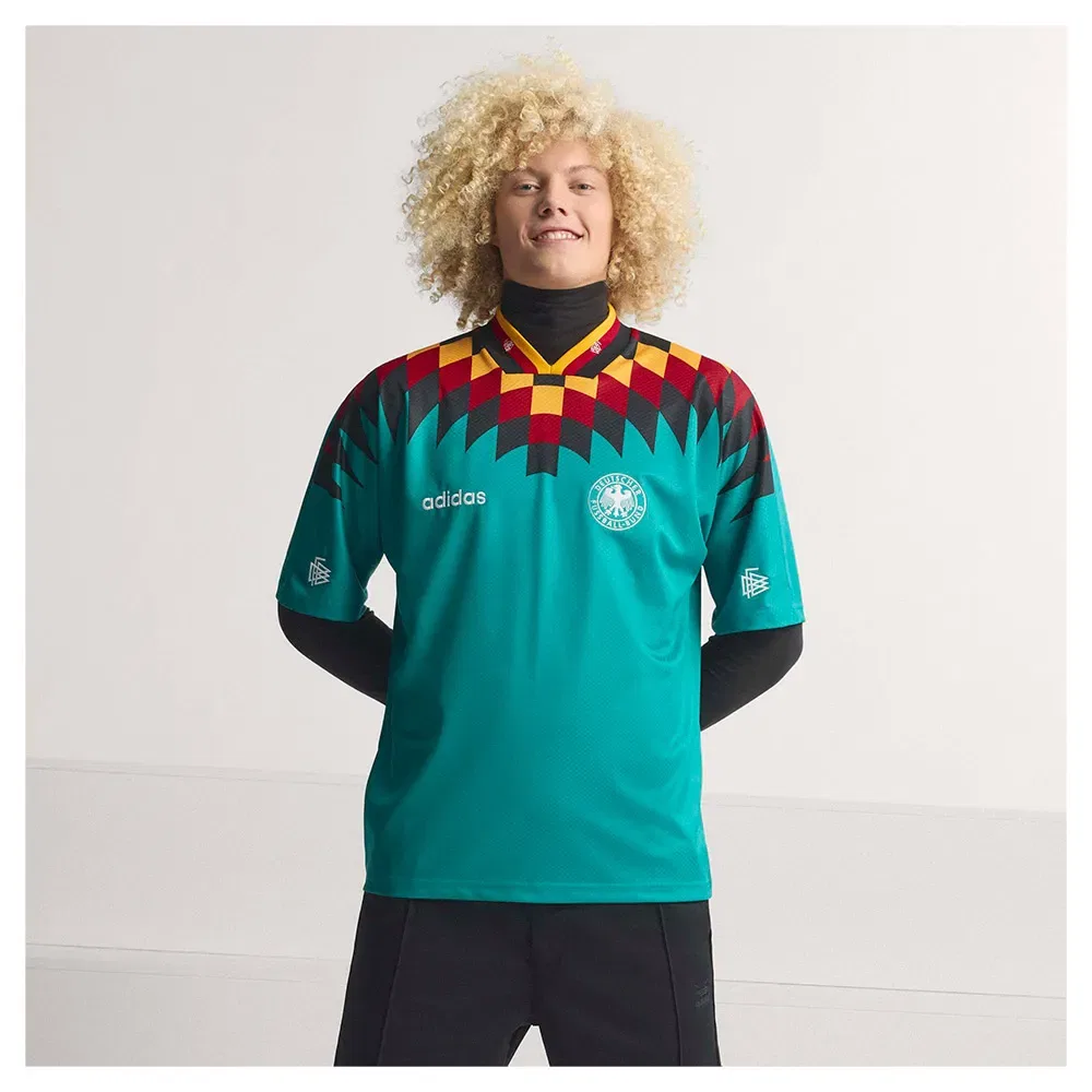 Мужская футболка с принтом Germany Away 1994 Adidas, Blue