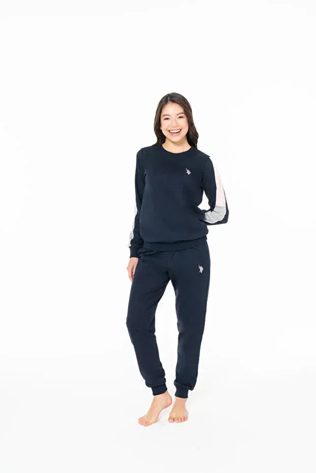 Женский хлопковый комплект пижам с принтом U.S. Polo Assn., Navy Blue