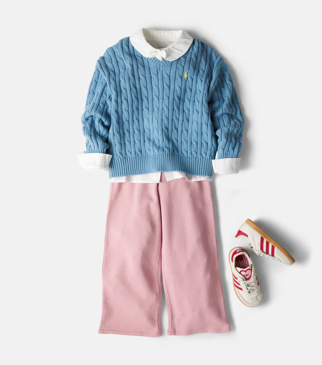 Джемпер с V-образным вырезом Polo Ralph Lauren Kids, синий — фото 2