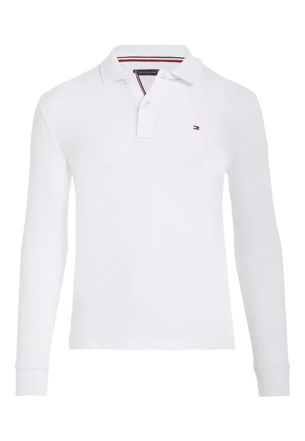 Футболка поло хлопковая Long sleeved top Tommy Hilfiger, белый — фото 4