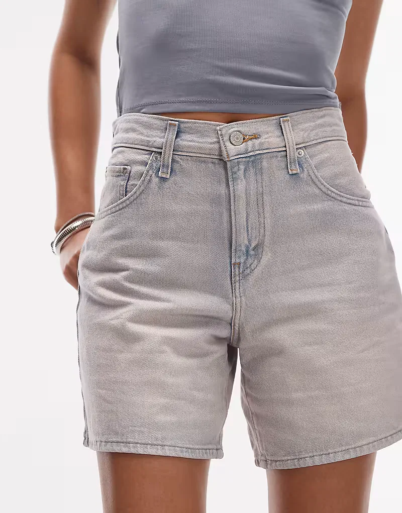 Широкие шорты Levi's с высокой талией, розовый оттенка — фото 4