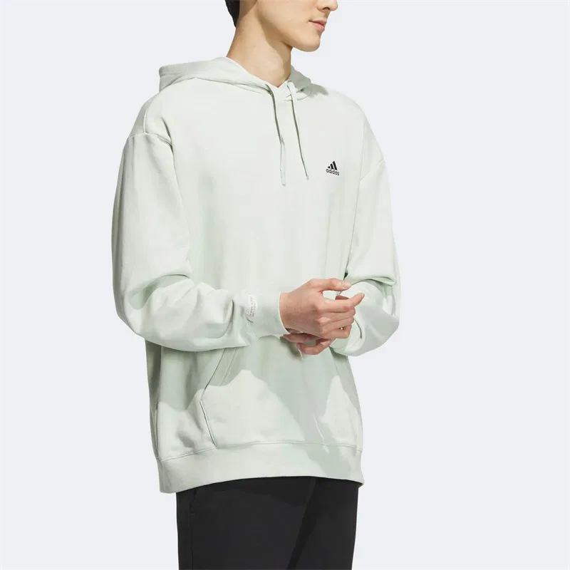 Мужская футболка с капюшоном из льна Linen Green Adidas, Linen Green — фото 3