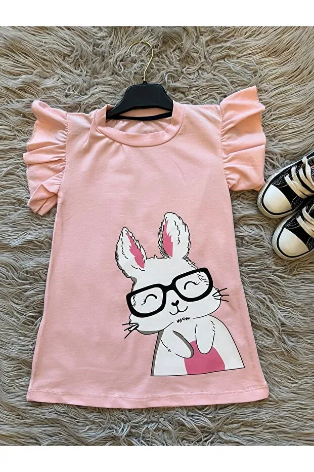 Детское платье для девочек с рюшами Enes Baby, Powder Pink
