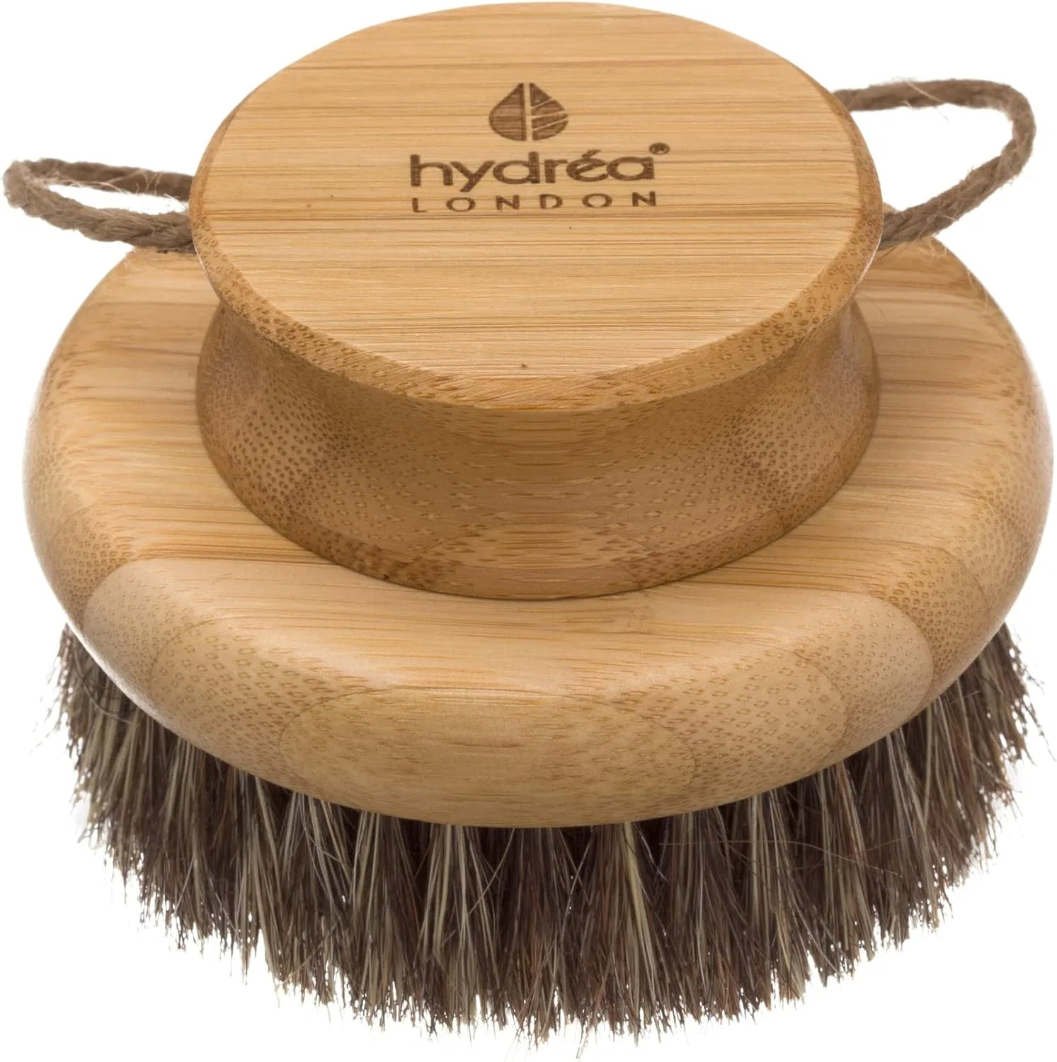Щетка для тела круглая, бамбуковая, Hydrea London, 1 шт, Brown