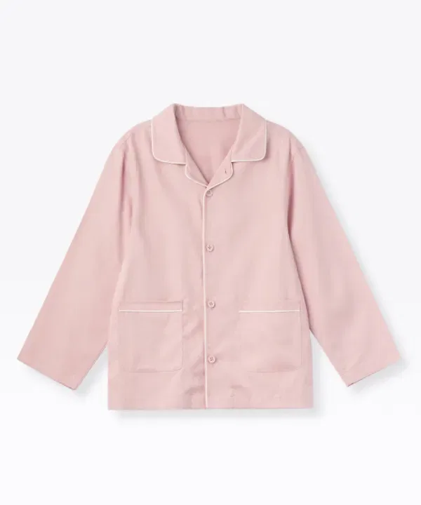 Пижама детская из хлопка и модала, Musinsa Standard Kids, розовый/белый — фото 3