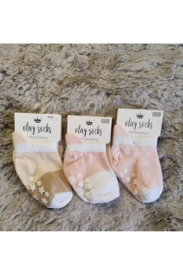 Детские носки хлопковые 3 шт. Basics Olay Socks, Open Pembe-Pembe-Be