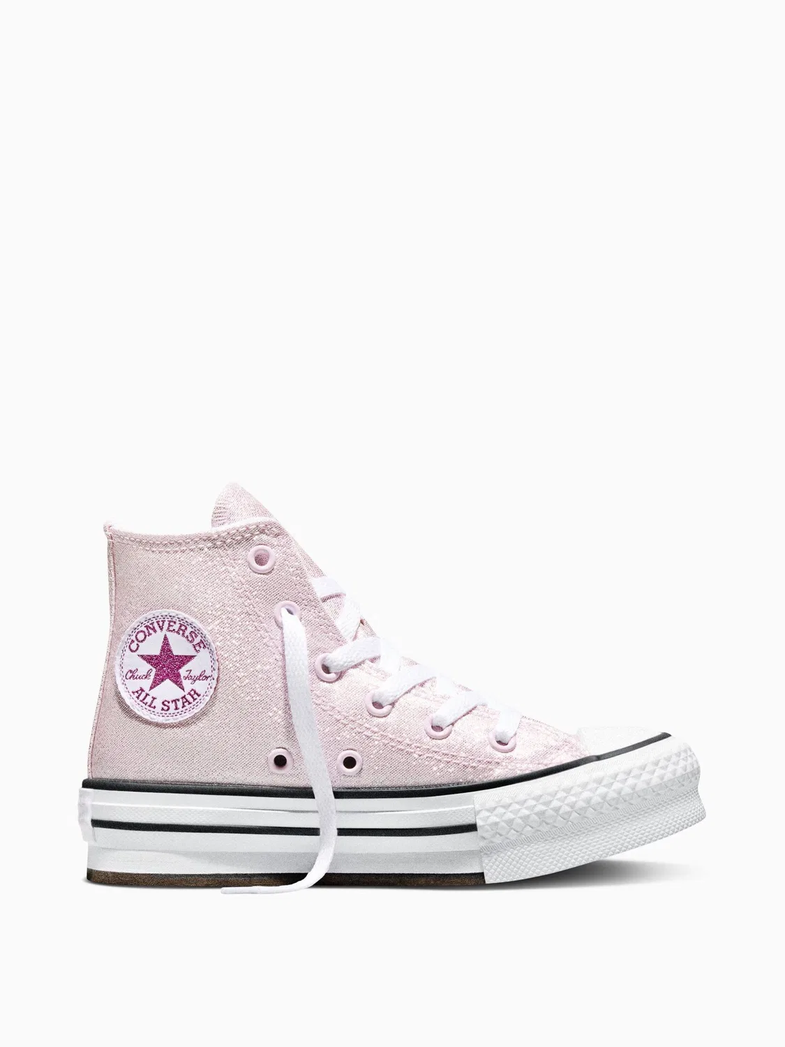Кроссовки высокие Converse Chuck Taylor Lift Shine, розовый