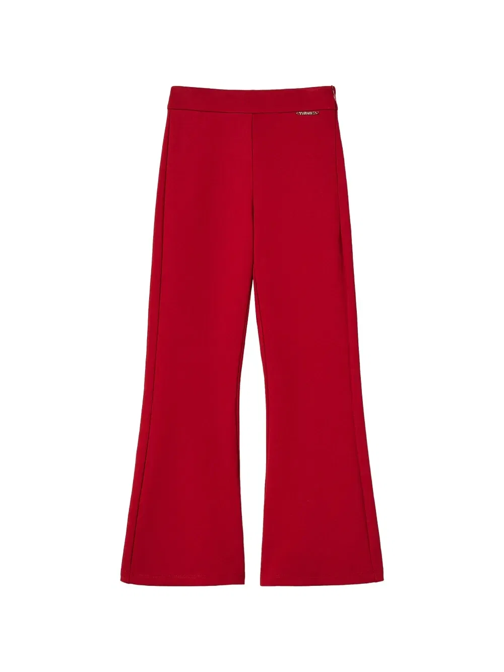 Расклешенные брюки на молнии Twinset Kids, красный