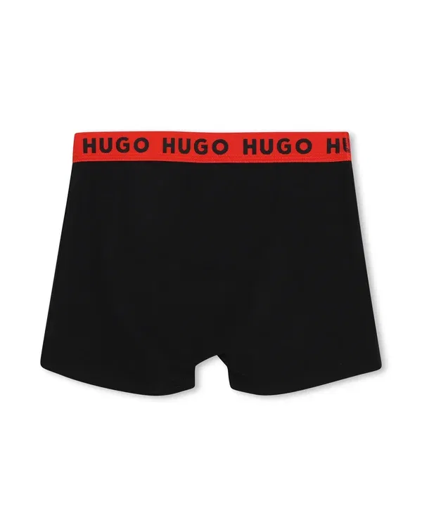 Комплект из 5 трусов - плавки Hugo Kids, черный — фото 4