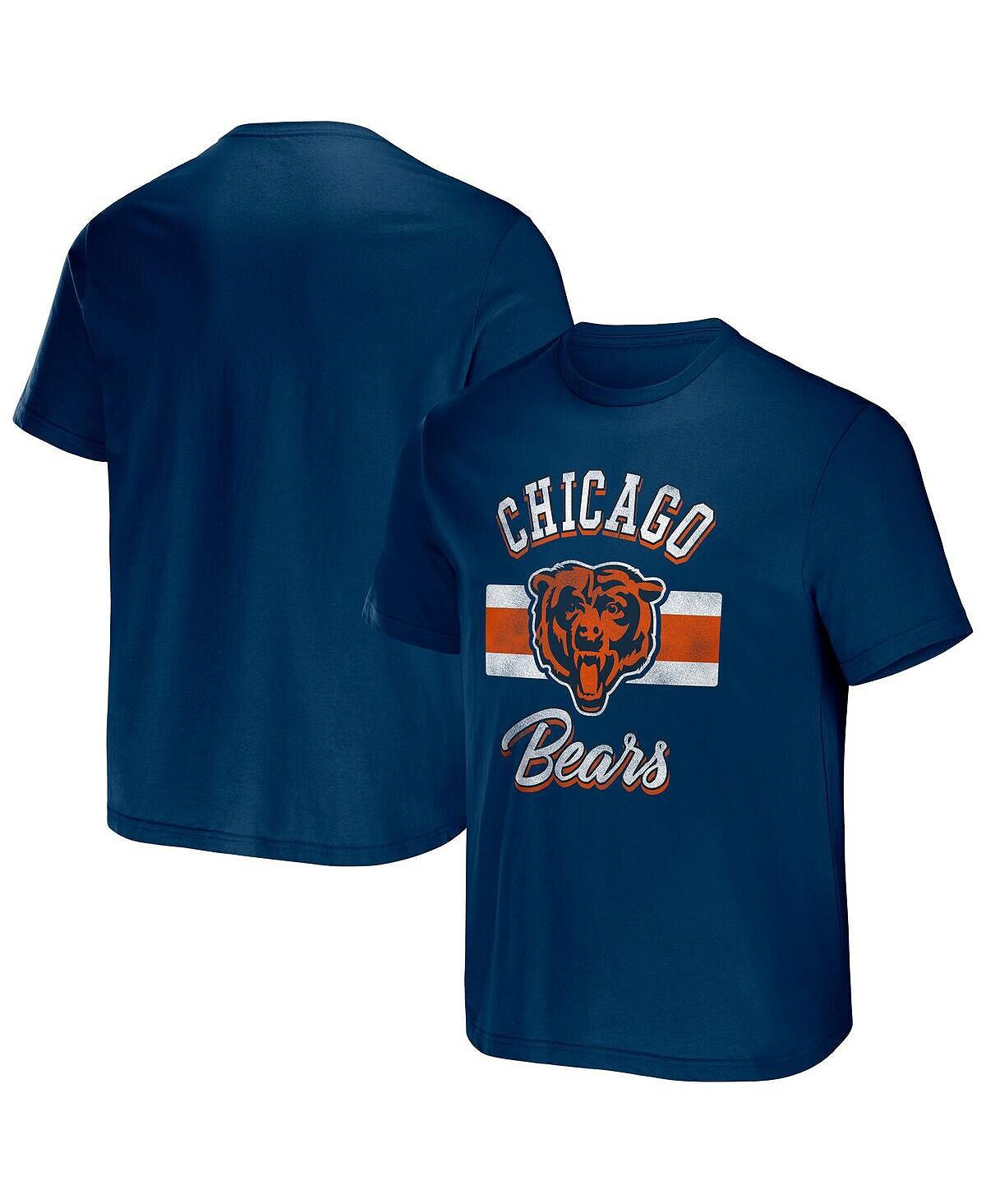 

Мужская футболка nfl x darius rucker collection by navy chicago bears в полоску Fanatics, синий