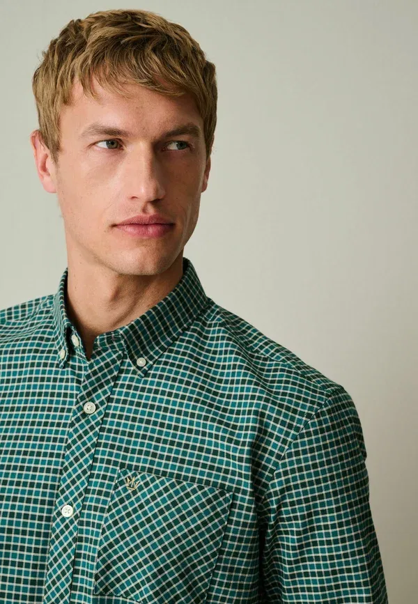 Рубашка с клетчатым принтом Shirt Next, dark green, темно-зеленый — фото 2