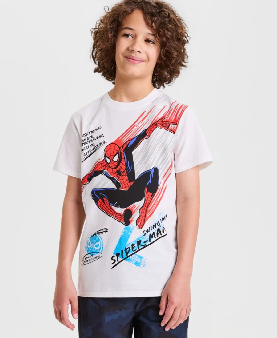 Футболка с принтом Spider-Man Swing On Epic Threads, Angel White