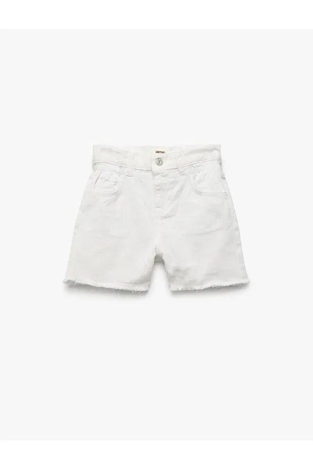 Детские шорты для девочек джинсовые Koton, White