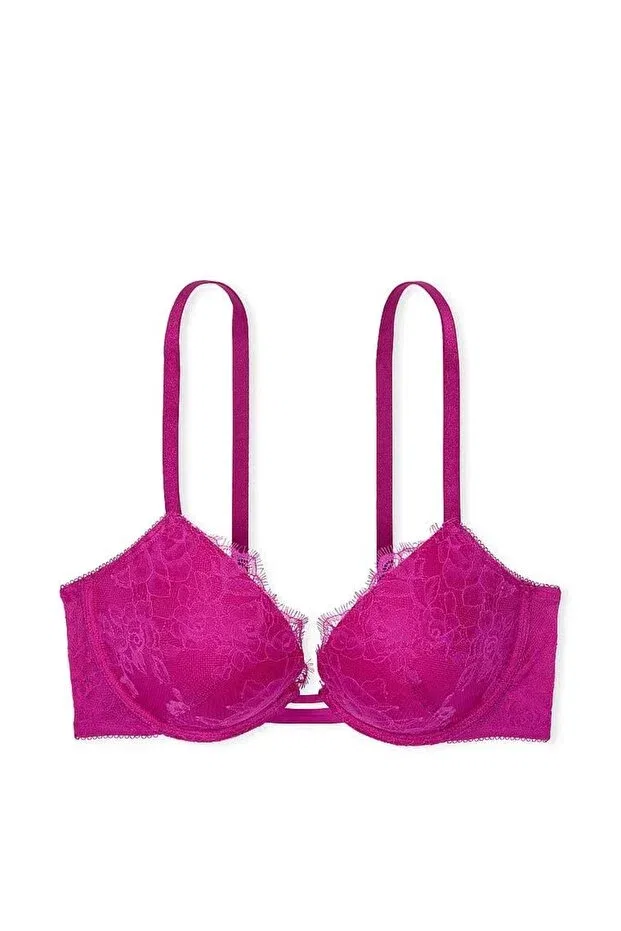Женский бюстгальтер с кружевом Victoria'S Secret, Shock Pink — фото 3