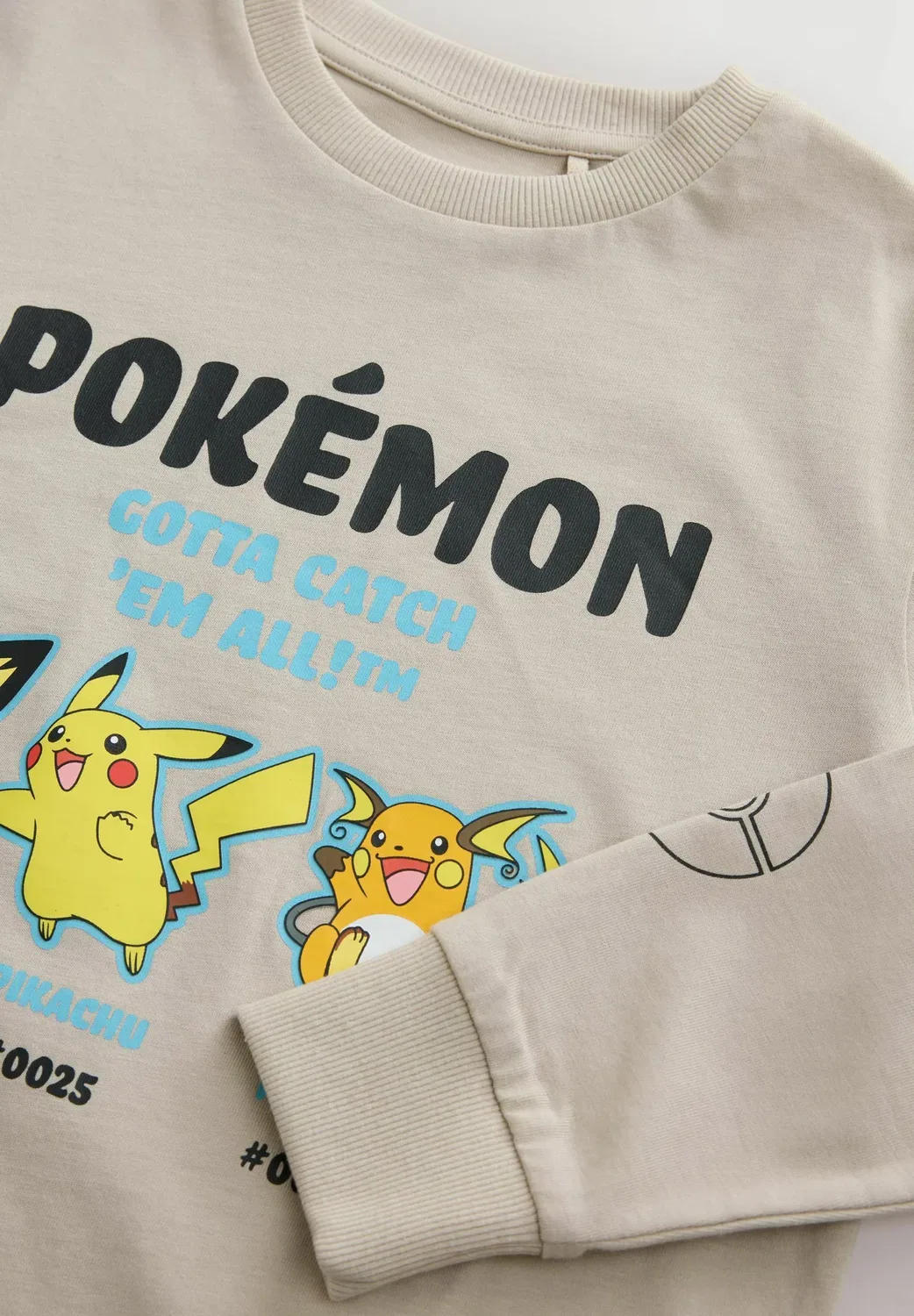 Футболка с длинным рукавом Pokémon - топ с длинными рукавами Next, Cement — фото 2