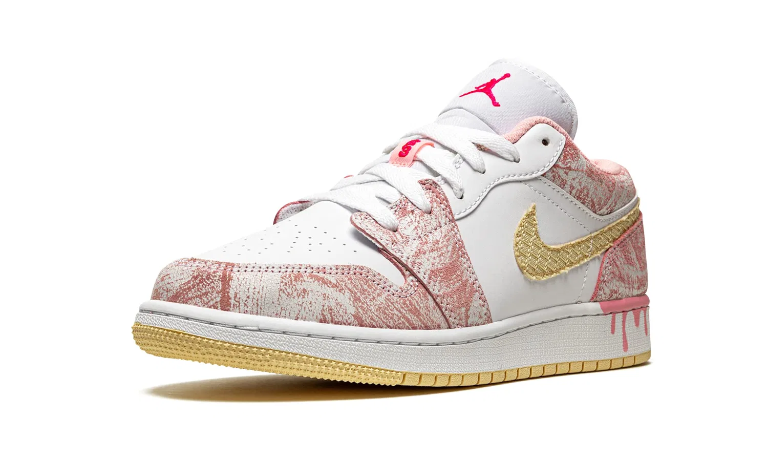 Детские кроссовки для мальчиков на шнуровке Air Jordan 1 NIKE, Vanilla — фото 4