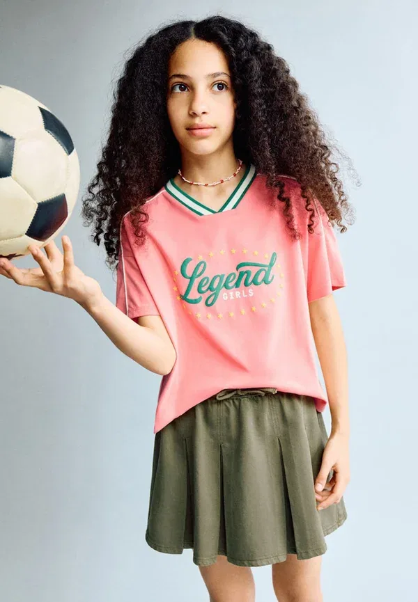 Детская юбка Mango Kids, хаки