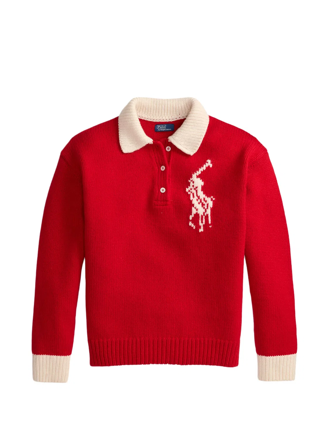 Polo Ralph Lauren Шерстяной свитер с логотипом, красный