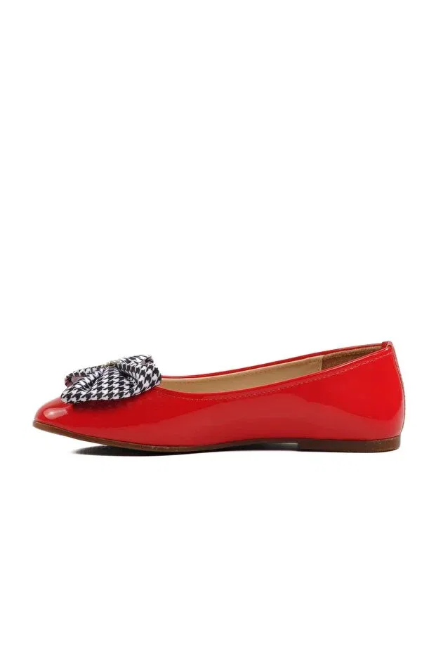 Детские балетки для девочек красные лакированные Walkway, Red Patent Leather — фото 2